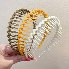3pcs Solid Hair Hoop for Makeup, Women Hair Accessories