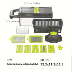 Kitchen Vegetable Chopper 14 In 1 Food Cutter With 8 Blades And Container