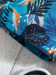 Boys Leaf Print Casual Shorts for Vacation Beach Kids Summer Clothes