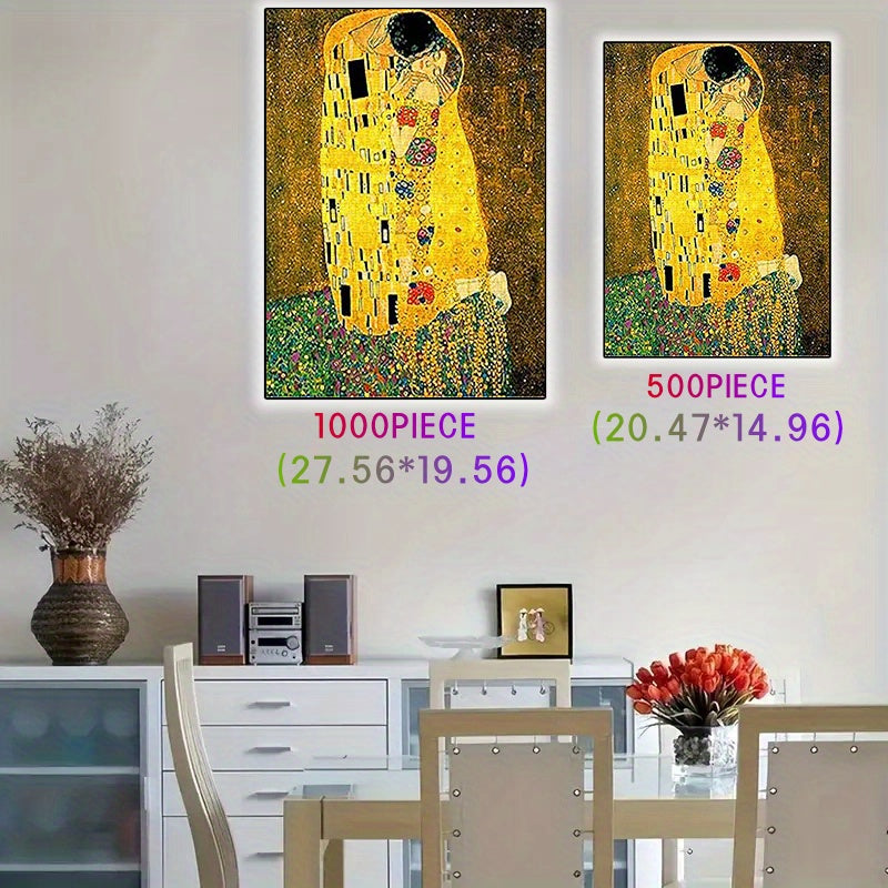 1000 Piece Paper Puzzle Klimt's The Kiss Replica