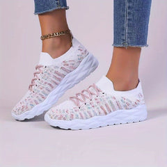 Women's Breathable Knit Sneakers Casual Running Shoes