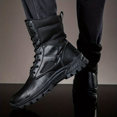 Men's Large Size Mid Calf Boots - Outdoor Hiking Mountaineering