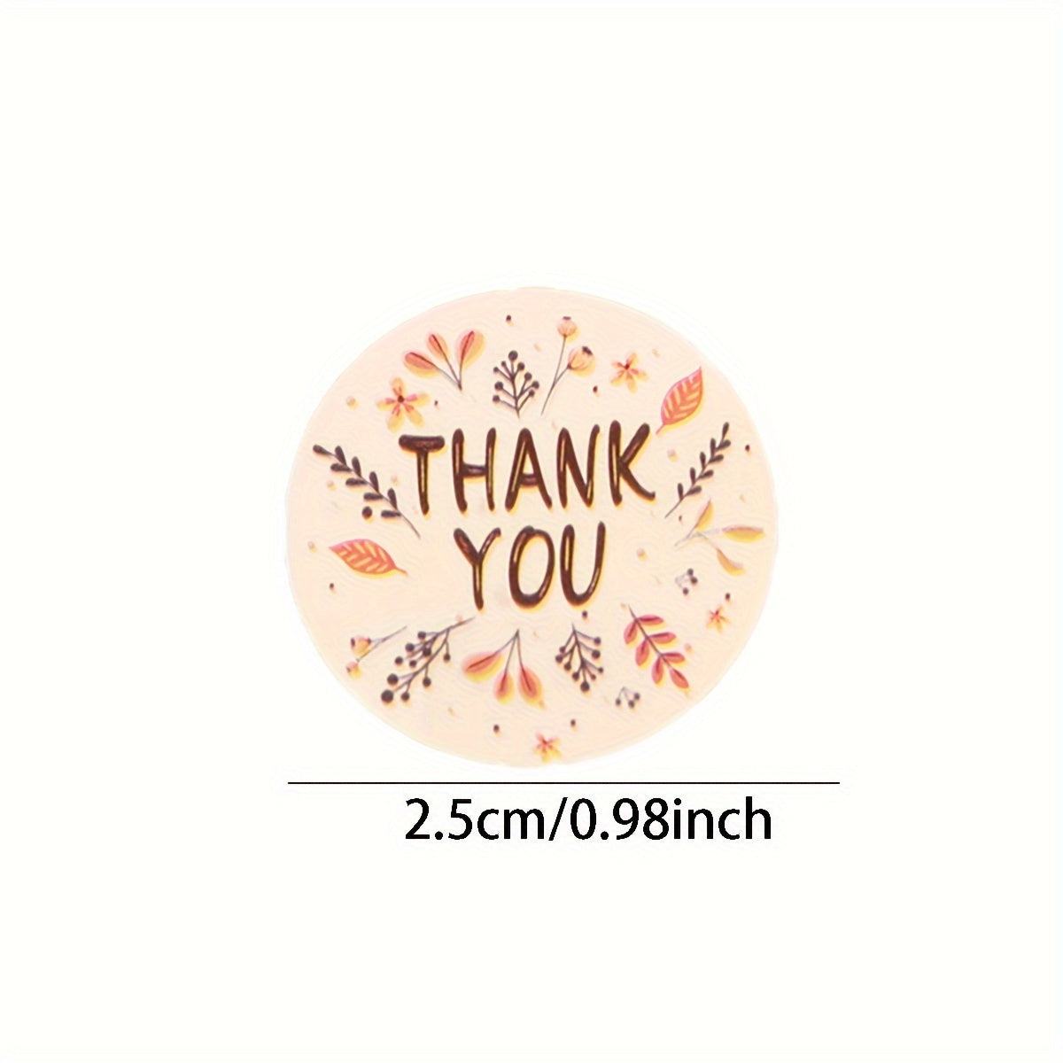 500pcs 1 Inch Thank you Stickers Leaves For Gift Wrapping Party Wedding Birthday