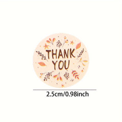 500pcs 1 Inch Thank you Stickers Leaves For Gift Wrapping Party Wedding Birthday