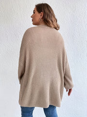 Solid Long Sleeve Open Front Cardigan