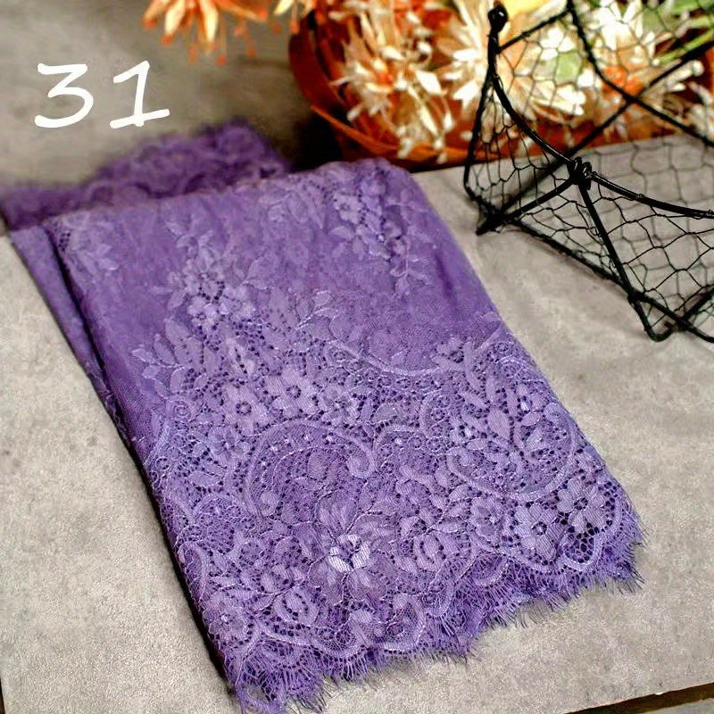 3m Colorful Eyelash Lace Wide Trim Fabric For Sewing Dress DIY