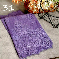 3m Colorful Eyelash Lace Wide Trim Fabric For Sewing Dress DIY