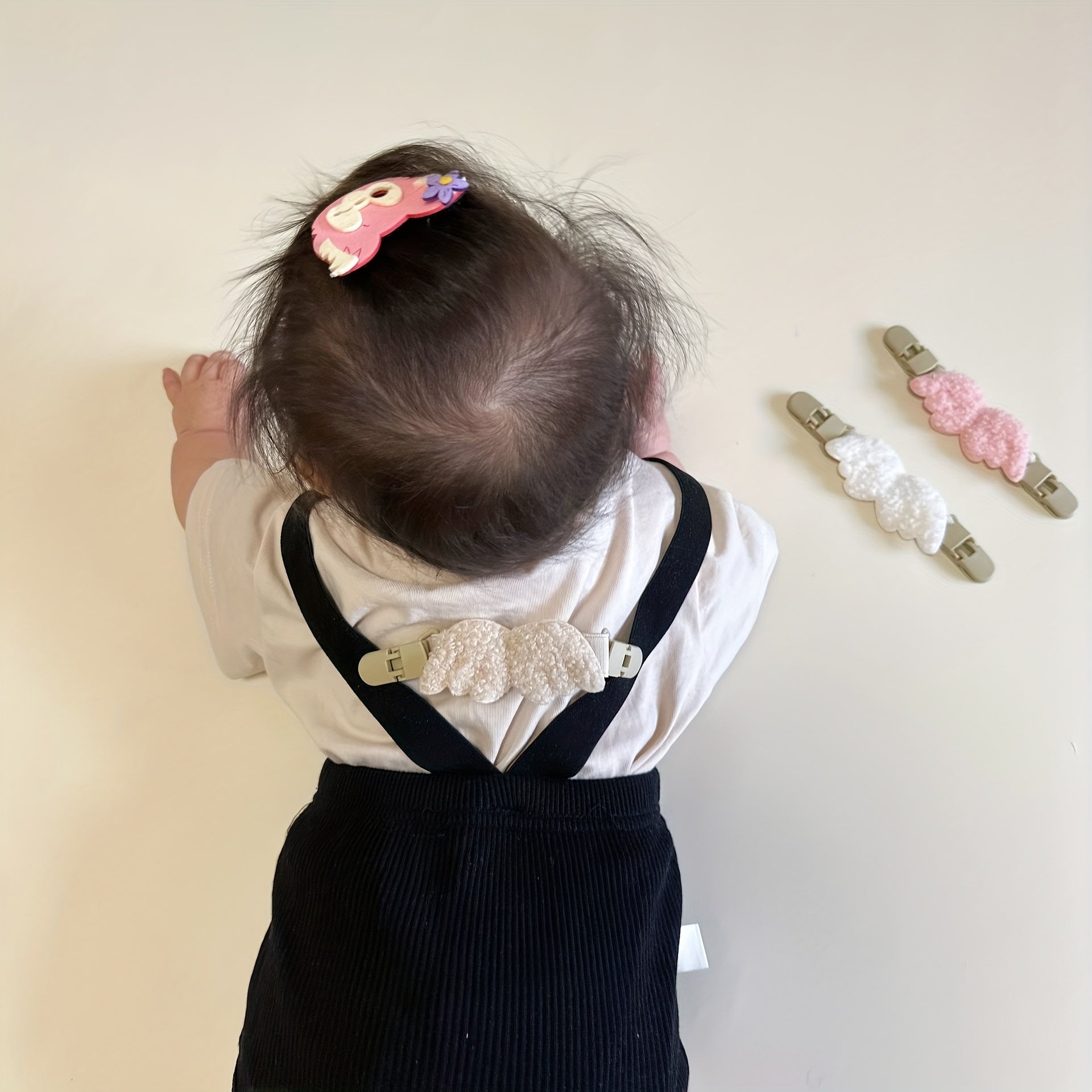 3pcs Kids Dress Strap Clips With Bear For Non Slip Shoulders Boys