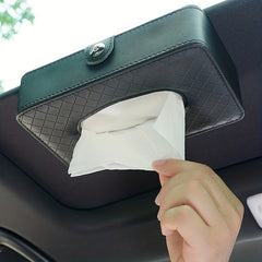 Car Leather Napkin Holder Box Chair Back Hanging Tissue Box
