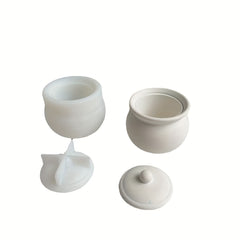 DIY Storage Jar & Lid Silicone Mold for Resin Candle Holder Making