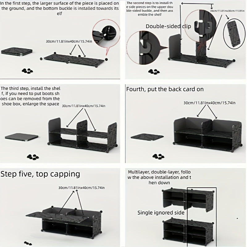 Shoes Rack With Dustproof Door Standing Folding Shoes Rack