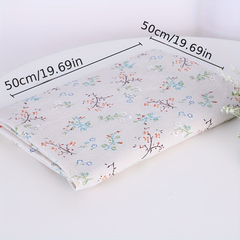 6pcs Plant Series Burlap Fabric for DIY Sewing Craft