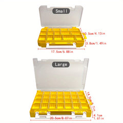 Double Sided Tool Storage Box with Grids and Handles