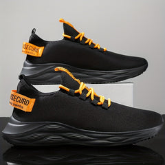 Soft Thick Sole Shock Absorption Mesh Breathable Flying Woven Shoes