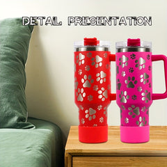 40oz Laser Cat Claw Stainless Steel Water Bottle Double Layer Vacuum Cup