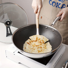 Non Stick Cast Iron Skillet with Glass Lid for Gas Stove and Induction Cooker