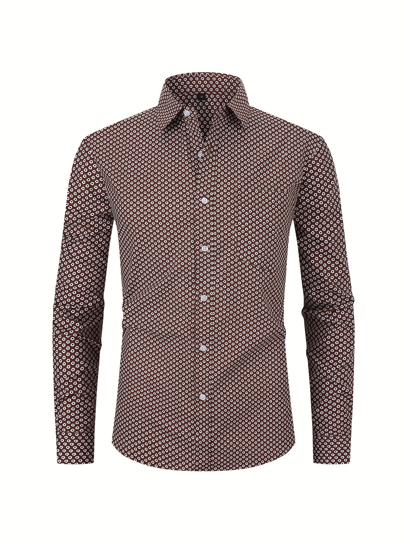 Men's Pattern Formal Button Up Shirt Spring/Fall Business Wear