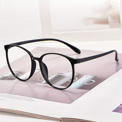 Round Anti-Fatigue Reading Glasses Light Blocking Computer Presbyopic