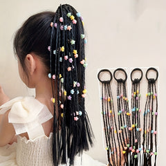 Children's Wig Hair Tie Braid Hair Elastic Sweet Braid Girls