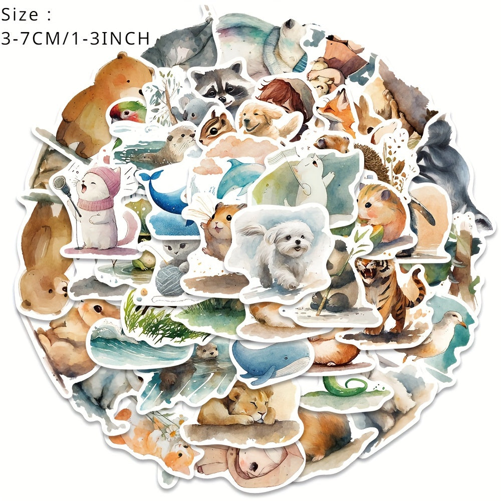 50pcs Animal Series Stickers for Guitar Skateboard Phone Laptop DIY Stickers