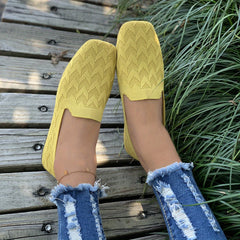 Women's Geometric Braided Flat Shoes Slip On Soft Sole Casual Outdoor Shoes