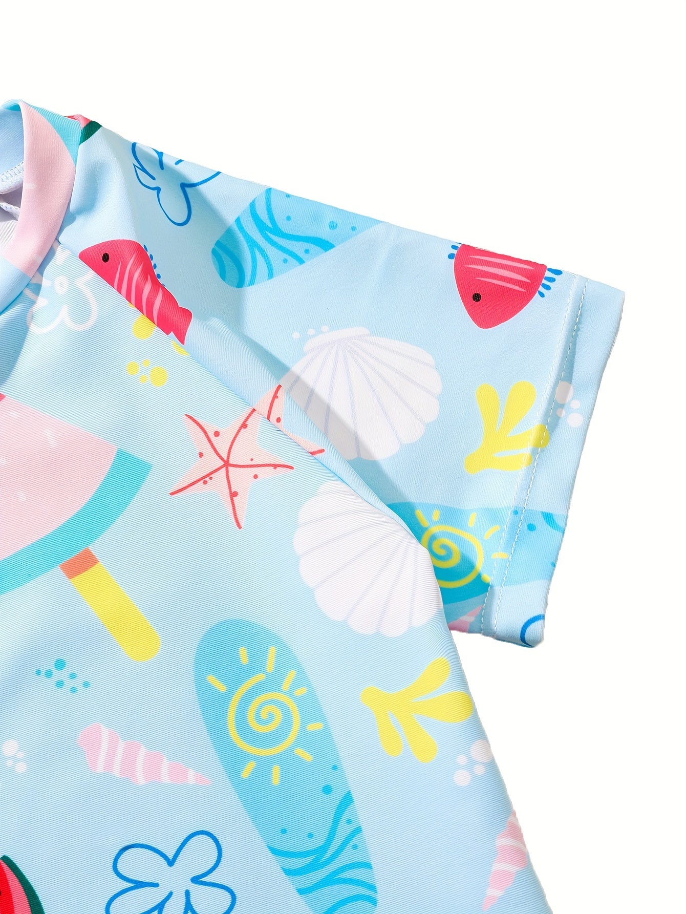 Girls Watermelon Graphic Top & Ruffle Trim Briefs Set