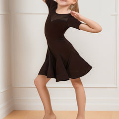 Latin Dance Dress Girls Performance Gymnastics Practice Suit