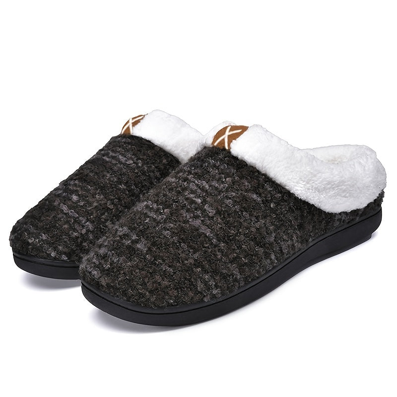 Men's Memory Foam Fleece Cozy Slippers - Winter Gift
