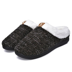 Men's Memory Foam Fleece Cozy Slippers - Winter Gift