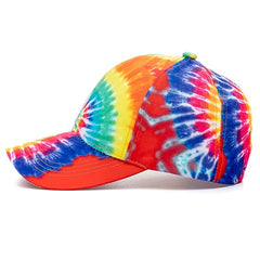 Colorful Tie Dye Baseball Cap for Sun Protection