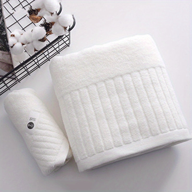 Soft Solid Bath Towel Water Absorbent 27x55in
