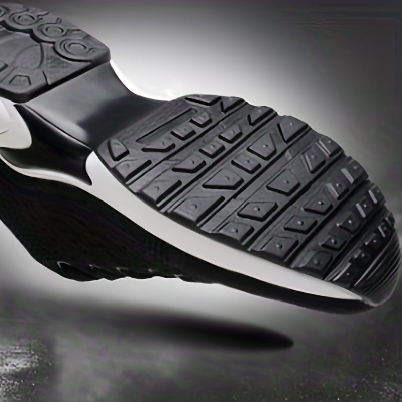 Men's Knit Air Cushioned Lace Up Casual Shoes Lightweight Sneaker