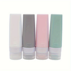 4pcs Silicone Empty Travel Bottles Refillable Squeeze Bottles
