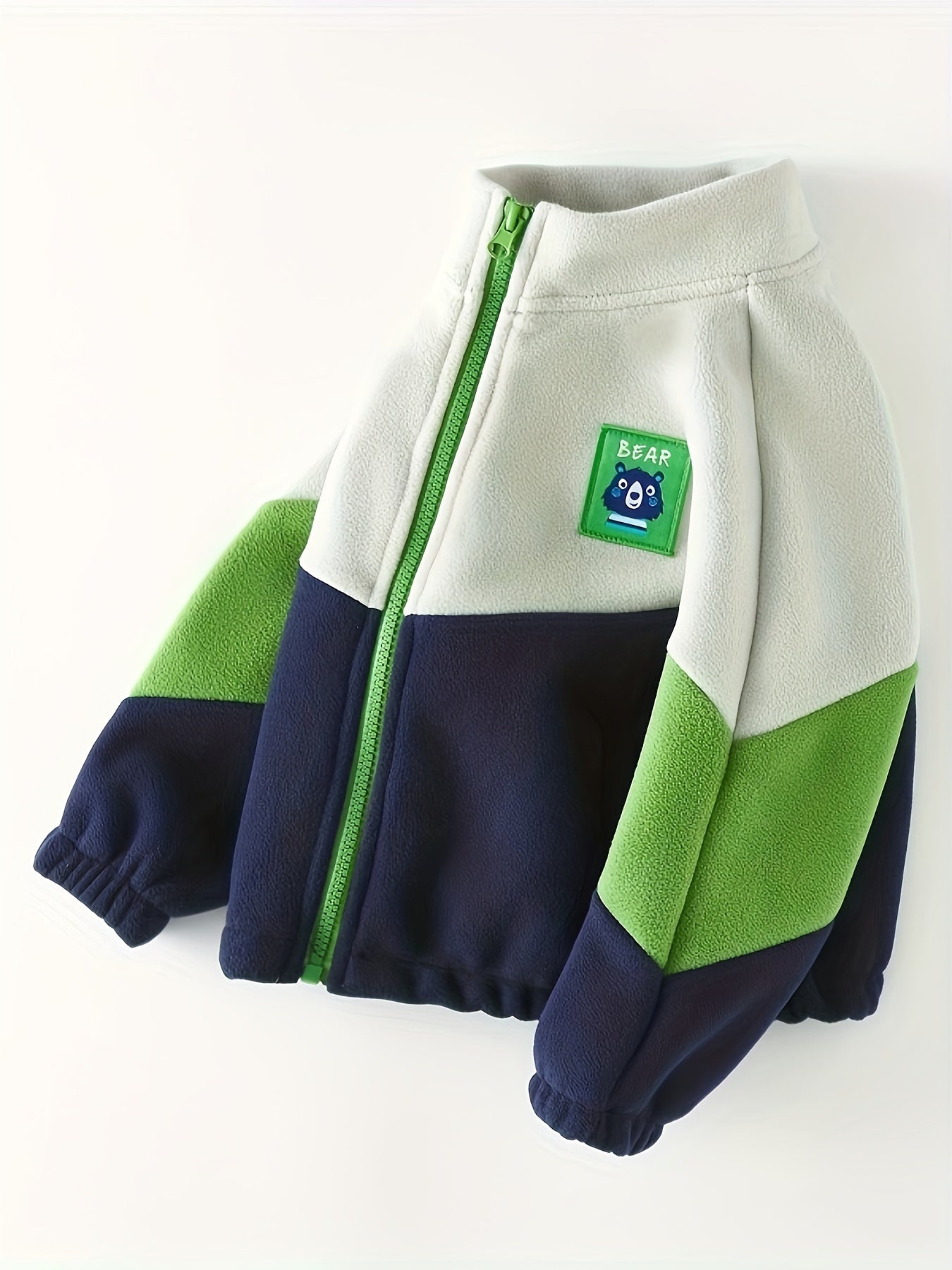 Baby Boys Warm Autumn Winter Coat Round Neck Patchwork Tops Clothing
