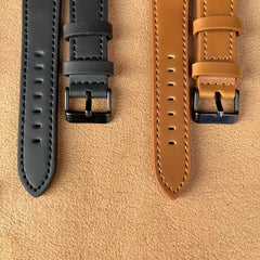 1pc Smart Watch With Switch Raw Ear Strap Leather 20mm