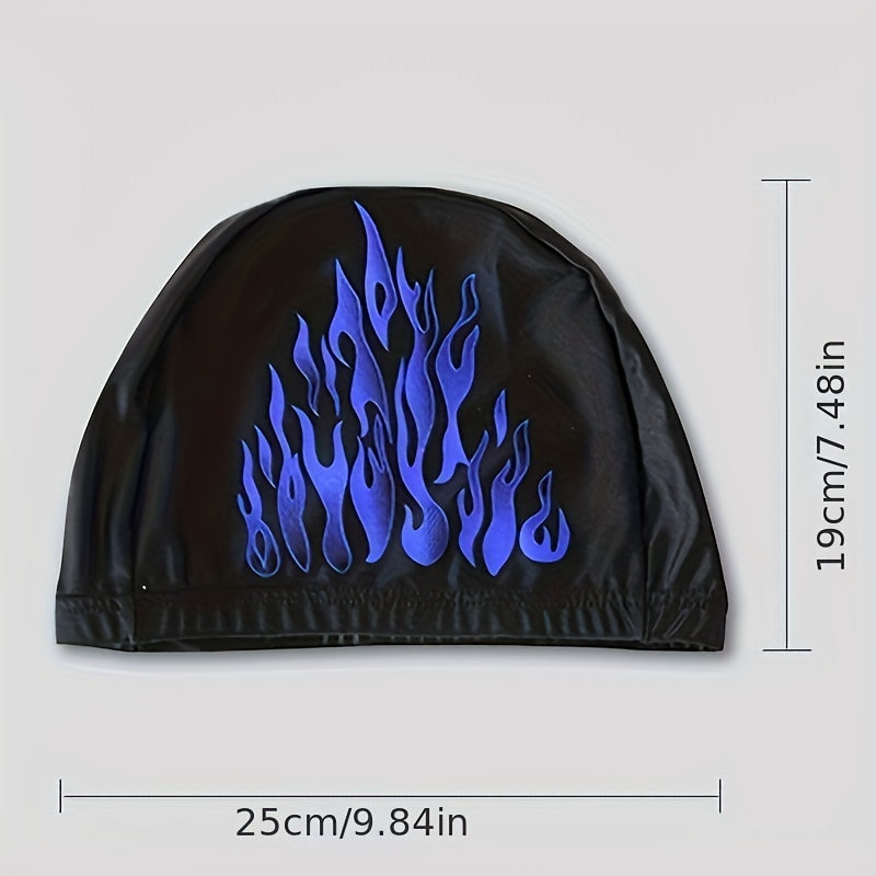 Polyester Adult Swimming Cap Soft Comfort Ear Protection