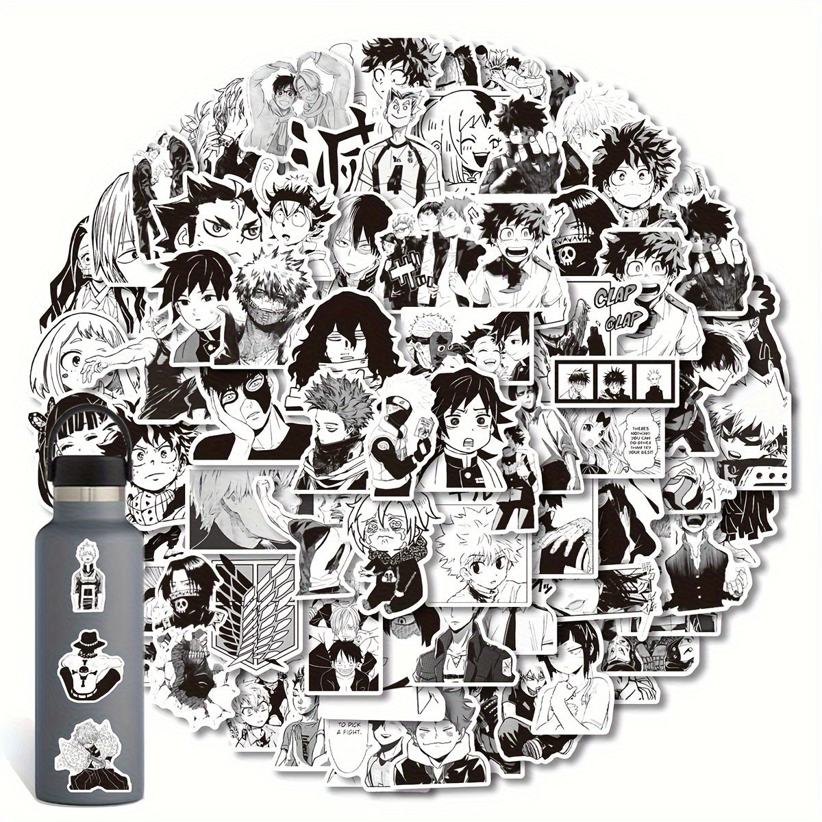 100pcs Anime Stickers Pack Waterproof Vinyl Laptop Water Bottle