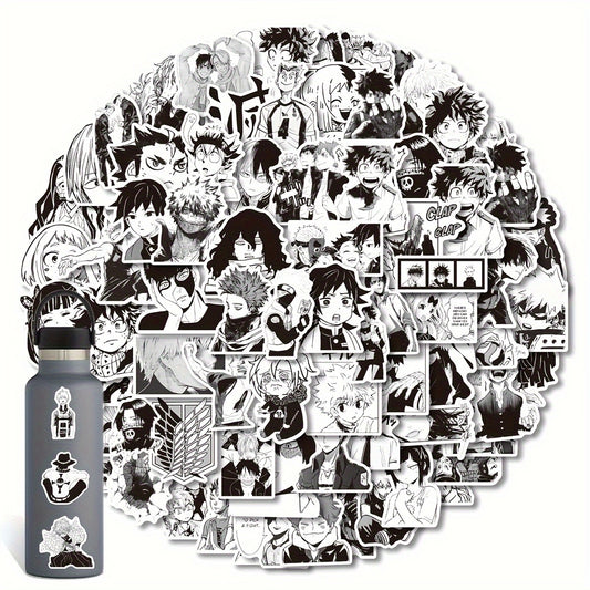 100pcs Anime Stickers Pack Waterproof Vinyl Laptop Water Bottle