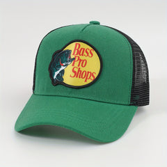 Fish Print Trucker Hat Mesh Breathable Hip Hop Baseball Cap Unisex