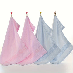 4pc Bamboo Fiber Towel Absorbent Towels for Adults & Child