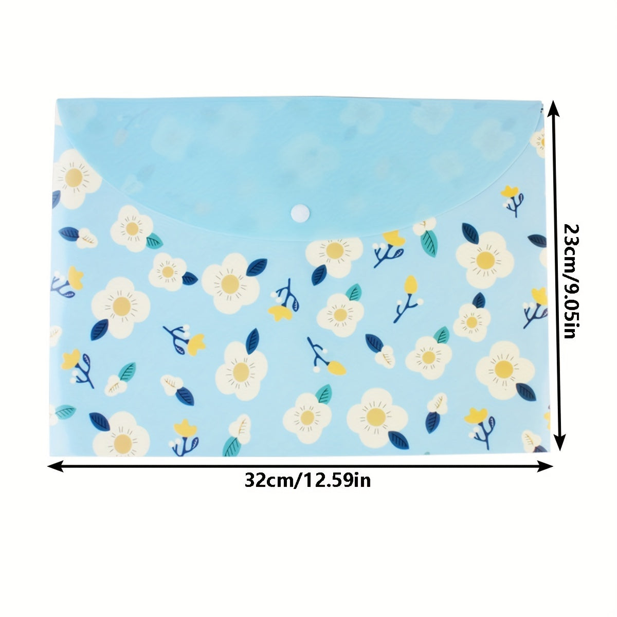 Floral Paper File Bag 12.59x9.05 Inches Flesh File Folder