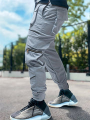 Block Reflective Trim Cargo Pants Men s Casual Outdoor Activities