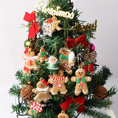 Gingerbread Man Christmas Ornament DIY Scene Pendant Gift