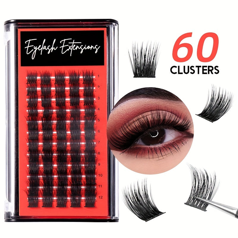 DIY Natural Thick Cluster False Eyelashes DM006