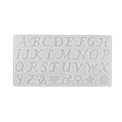 Crystal Resin Drop Glue Letter English Word Silicone Mold Pendant Keychain