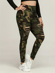 Camo Leggings High Rise Stretchy Skinny Leggings