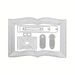 Metal Book Cutting Dies for Scrapbooking and DIY Craft