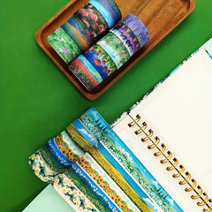 14 Rolls Floral Theme Washi Tape Collection Creative Craft Accessories