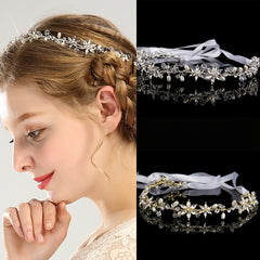 Golden Wedding Flower Headpiece for Bride Girls