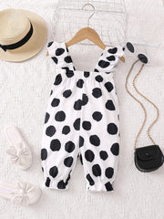 Baby Girls Polka Dot Ruffles Romper Jumpsuit Toddler Clothes